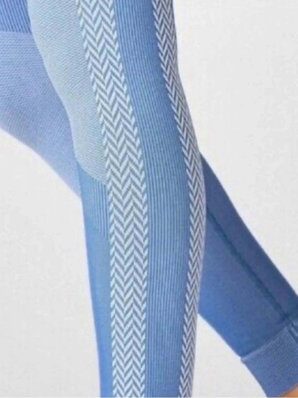 Fabletics Light Blue Seamless High-Waist Leggings - Picture 2 of 4